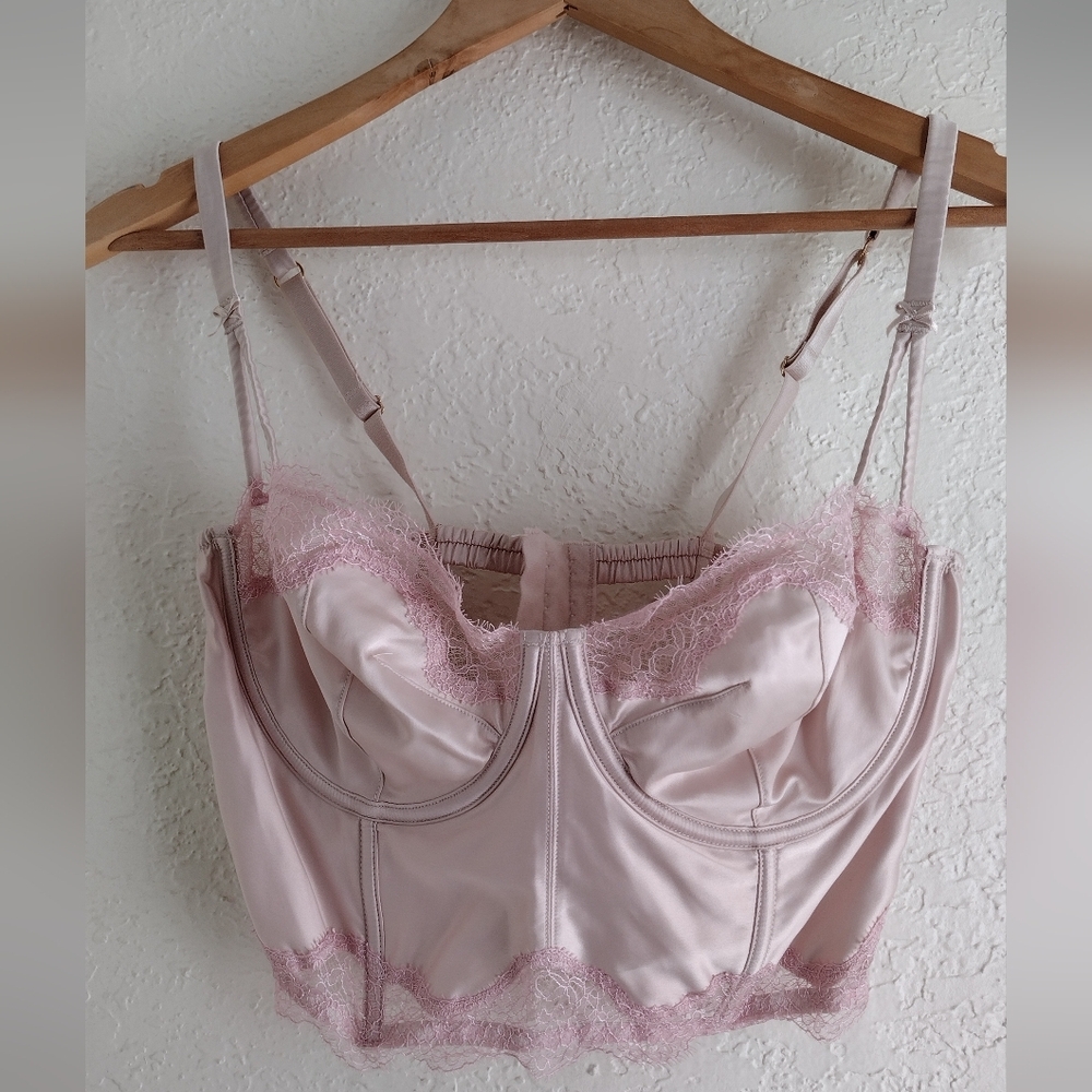 Victoria Secret Dream Angels Unlined Lace Balconnet Bra Pink